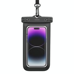 USAMS US-YD012 6.7 inch Transparent IP68 Waterproof Swimming Cell Phone Bag(Black)