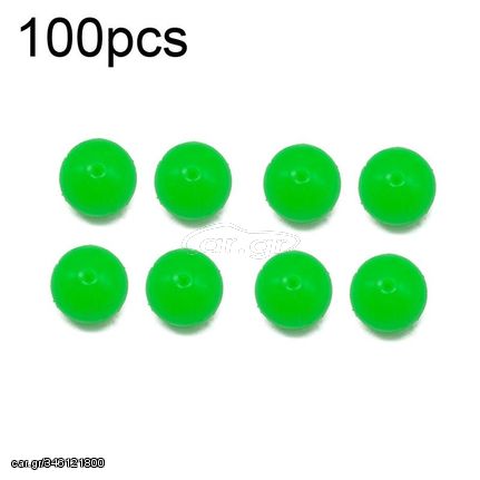 100pcs 8mm TPR Floating Bait Ball Float Water Fake Soft Bait(Green)