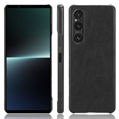 For Sony Xperia 1 V Litchi Texture Back Cover Phone Case(Black)