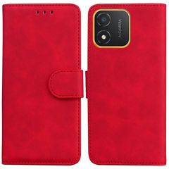 For Honor X5 Skin Feel Pure Color Flip Leather Phone Case(Red)