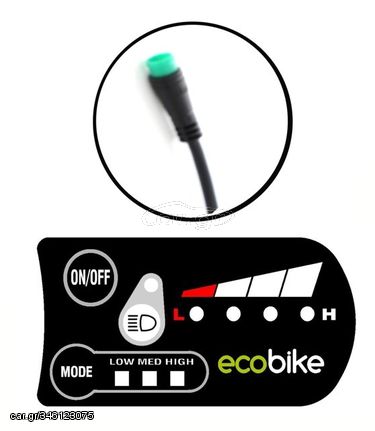 EcoBike '24 Panel LED με κουμπί ένδειξης για φως 36V (Basic, Basic Nexus)