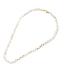 Κολιέ με Μαργαριτάρια Fresh Water Pearl και Χρυσές Λεπτομέρειες Κ14 – Υψηλής Ποιότητας 113763