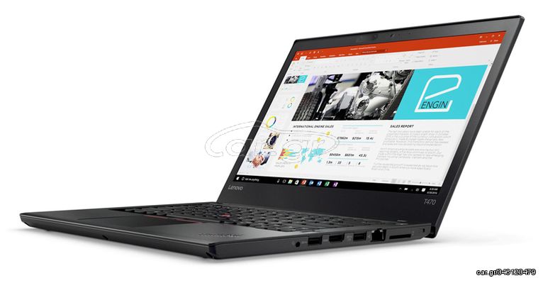 LENOVO Laptop ThinkPad T470, Refurbished Grade B, i5-6300U, 8/256GB M.2, Cam, 14", Intel HD Graphics 520, FreeDOS