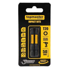 Μύτες κατσαβιδιού Impact Torx με Μέγεθος TX20 50mm 2τεμ. 338737 TOP MASTER