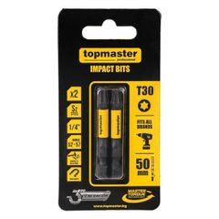 Μύτες Κατσαβιδιού Impact Torx με Μέγεθος TX30 50mm 2τεμ. 338740 TOP MASTER
