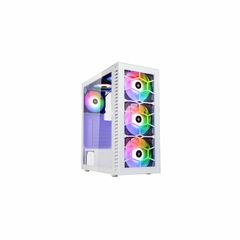 KOLINK OBSERVATORY HF GLASS ARGB MIDI TOWER CASE – WHITE (WITH 6 ARGB FANS – 3X140MM & 3X120MM )