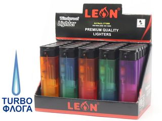 LEON 171000 BiColor TURBO αναπτήρας αντιανεμικός (Κουτί των 25τεμ) 5213006171000