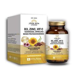 John Noa Liposomal D3, Zinc, Vit , Echinacea, Spirulina, Reishi για την Ενίσχυση του Ανοσοποιητικού 60caps