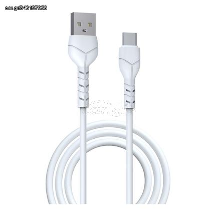 Καλώδιο Σύνδεσης USB 2.0 Devia EC145 USB A σε USB C 1m Kintone Λευκό