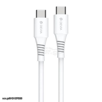 Καλώδιο Σύνδεσης USB 2.0 Devia EC636 USB C σε USB C PD 60W 1m GRS Λευκό