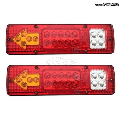 Σετ 2 Τεμαχίων Πίσω Φανάρι Φορτηγού LED 30 x 8.5 x 2.5 cm 12/24v