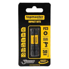 Μύτες κατσαβιδιού Impact Σταυρός με Μέγεθος PZ3 50mm 2τεμ. 338735 TOP MASTER