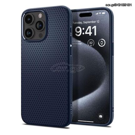 Θήκη Soft TPU Spigen Liquid Air Apple iPhone 15 Pro Μπλε