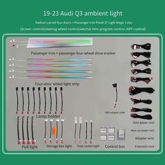 MEGASOUND - DIQ AMBIENT AUDI Q3 FULL (F3) mod.2019> (Digital iQ Ambient Light Audi Q3 mod. 2019-2021, 27 Lights)