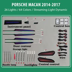 MEGASOUND - DIQ AMBIENT PORSCHE MACAN mod.2014-2017 (Digital iQ Ambient Light for Porsche Macan mod.2014-2017, 26 Lights)