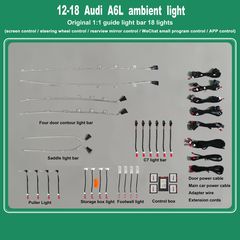 MEGASOUND - DIQ AMBIENT AUDI A6 4G (Digital iQ Ambient Light Audi A6 mod. 2012-2018, 18 Lights)