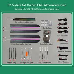 MEGASOUND - DIQ AMBIENT AUDI A4 8K (Digital iQ Ambient Light Audi A4 mod. 2009-2016, 18 Lights)