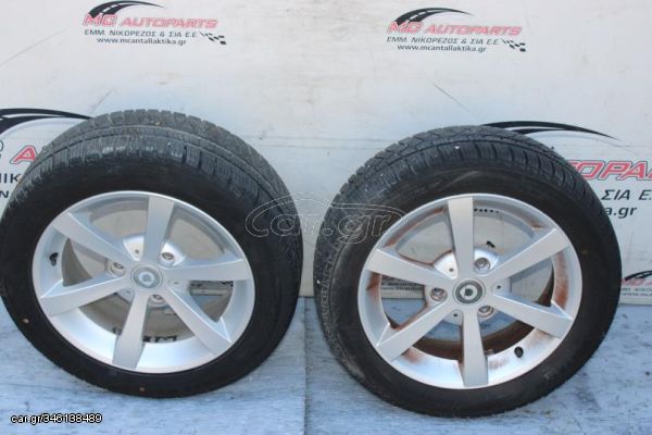 Ζάντες  Αλουμινίου  SMART FOR TWO (451) (2006-2013)     175/55R15   5JX15H2 ET34   195/50R15   6,5JX15H2  ET34,5   3μπ --- 4 τεμ