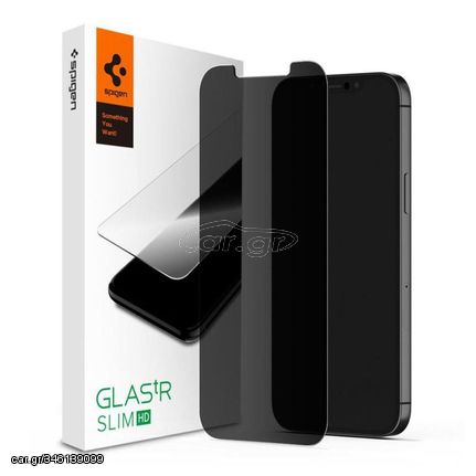 Tempered Glass Full Face Privacy Spigen Glas.tR Slim HD Apple iPhone 12/ 12 Pro (1 τεμ.)