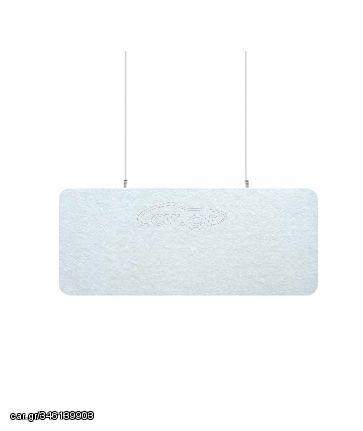 Audiodesigner ECOBAFFLE Rectangle Ηχοαπορροφητικά Πάνελ Οροφής 30x120x4cm Λευκό (Σετ 4 Τεμαχίων)--ECOBAFFLE-RC-3/12-WH-SET