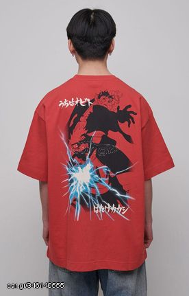 Naruto Shippuden T-Shirt Graphic Red Size S