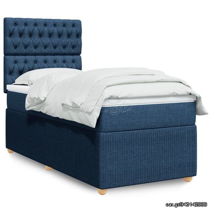 ΚΡΕΒΑΤΙ BOXSPRING ΜΕ ΣΤΡΩΜΑ ΜΠΛΕ 80X200 ΕΚ. ΥΦΑΣΜΑΤΙΝΟ 3291896