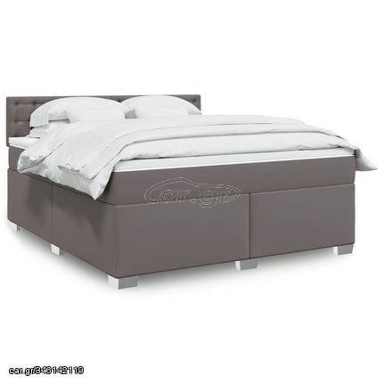 ΚΡΕΒΑΤΙ BOXSPRING ΜΕ ΣΤΡΩΜΑ ΓΚΡΙ 180X200 ΕΚ. ΣΥΝΘΕΤΙΚΟ ΔΕΡΜΑ 3286134