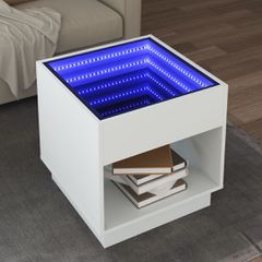 Τραπεζάκι Σαλονιού Infinity LED Λευκό 50x50x50 εκ. 847651