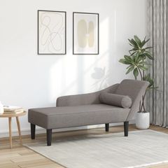 Ανάκλιντρο Taupe Υφασμάτινο με Μαξιλάρια 4007601