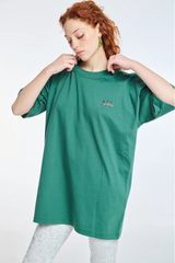 PCP Woman Short-Sleeve T-Shirt One color with Silk print Adventure Green | PCP Γυναικειο Κοντομανικο Μπλουζακι Μονοχρωμο με μεταξοτυπια Adventure