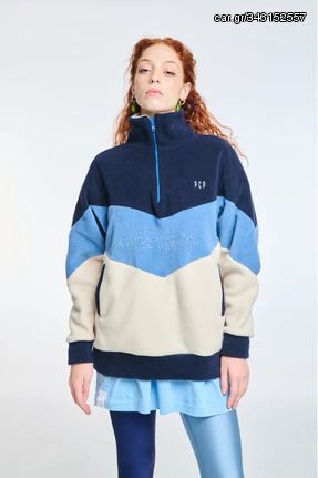 PCP Woman Fleece Hoodie with embroidery Frankie Baby Blue | PCP Γυναικειο Φλις Φουτερ με κεντημα