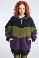 PCP Woman Fleece Hoodie with embroidery Frankie Olive | PCP Γυναικειο Φλις Φουτερ με κεντημα