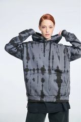 PCP Woman Hoodie with Embroidery TIE DYE Black | PCP Γυναικειο Φουτερ με Κουκουλα και κεντημα TIE DYE