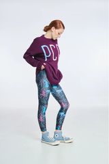 PCP Woman Printed High-Waisted Leggings Long Lynn Petrol | Γυναικειο Μακρυ Εμπριμε Ψηλομεσο Κολαν Γυαλιστερο Lynn Πετρολ