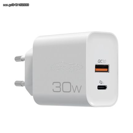 NOD E-WALL AC30 ΦΟΡΤΙΣΤΗΣ USB-A QC3.0 & USB-C PD3.0 30W