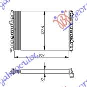 ΨΥΓΕΙΟ  1.6-1.8-2.0 ΜΗΧ -A/C (52.5x37.7) - VW PASSAT,1993-1996 063706310