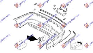 ΒΑΣΗ ΠΡΟΦΥΛΑΚΤΗΡΑ ΠΙΣΩ ΠΛΑΙΝΗ (ΔΕ=ΑΡ) - BMW SERIES 5 (E39),1996-2002 058204300