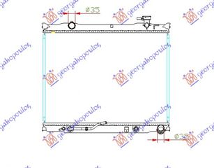 ΨΥΓΕΙΟ 2.5CRDi +/-A/C ΑΥΤ. 06- (46.5x62.8) ΜΕ ΤΑΠΑ - KIA SORENTO,2002-2009 056606340