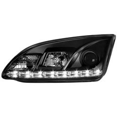 Φανάρια εμπρός Ford Focus (2005-2008) Devil eyes led - black , με λάμπες (Η1) - σετ 2τμχ. - SWF07GXB