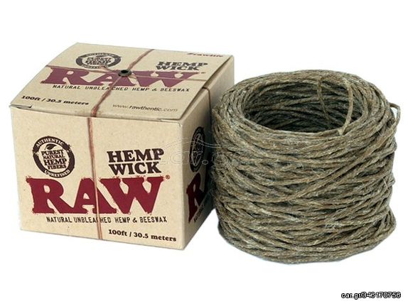 Raw Hemp Wick 100ft / 30.5 μέτρα - 1 τεμάχιο 716165280620