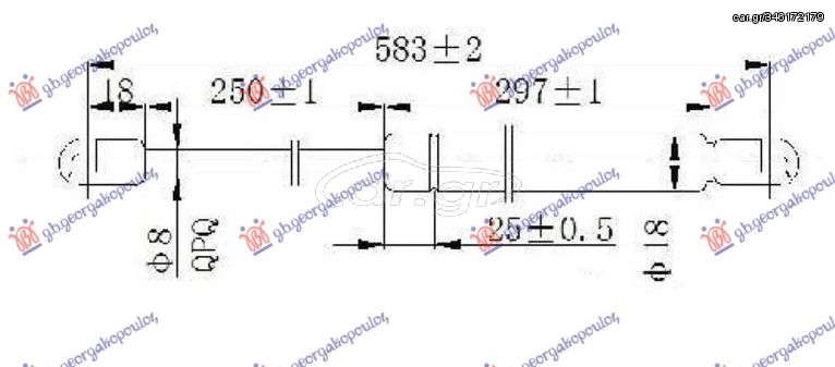 ΑΜΟΡΤΙΣΕΡ ΜΠΑΓΚΑΖ (584L-460N) - SKODA OCTAVIA 5,2004-2008 023608305