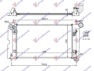 ΨΥΓΕΙΟ ΝΕΡΟΥ 1.8 i-VVTi ΑΥΤΟΜΑΤΟ ΒΕΝΖΙΝΗ (600x350)(KOYO) - TOYOTA AVENSIS (T25),2003-2008 023206335