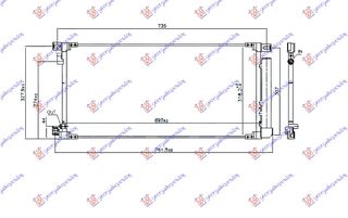 ΨΥΓΕΙΟ A/C 1.2i ΒΕΝΖΙΝΗ (69.7x34.2x1.2) - TOYOTA AURIS,2015-2019