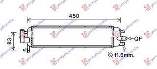 ΨΥΓΕΙΟ ΒΟΗΘΗΤΙΚΟ 2.0 HDi HYBRID ΠΕΤΡΕΛΑΙΟ (380x95x26) - PEUGEOT 3008,2009-2013