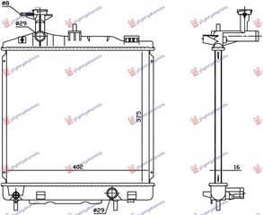 ΨΥΓΕΙΟ ΝΕΡΟΥ 1.0-1.2 ΒΕΝΖΙΝΗ ΜΗΧΑΝΙΚΟ (375x395x16) (KOYO) - MITSUBISHI SPACE STAR,2013-2016