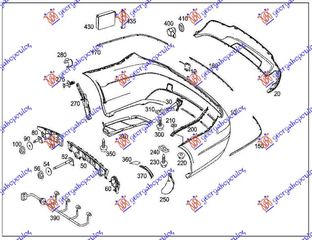 ΧΡΩΜΙΟ ΠΡΟΦΥΛΑΚΤΗΡΑ ΠΙΣΩ ΑΚΡΑΙΟ - MERCEDES C CLASS (W204),2011-2014