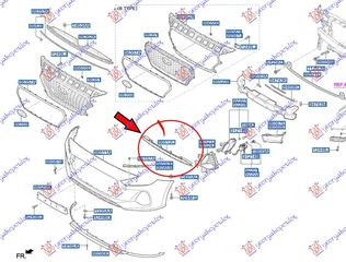 ΔΙΧΤΥ ΠΡΟΦΥΛ. ΕΜΠΡΟΣ ΚΑΤΩ ΜΕΣΑΙΟ (Γ) - HYUNDAI i30 HATCHBACK/TOURER,2017-2020