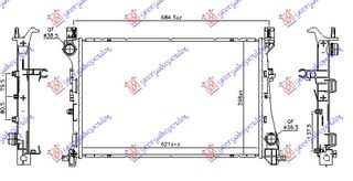 ΨΥΓΕΙΟ ΝΕΡΟΥ 1.6 MJTD ΠΕΤΡΕΛΑΙΟ (620x400x26) ΜΗΧΑΝΙΚΟ/ΑΥΤΟΜΑΤΟ - FIAT 500 L,2012-2017