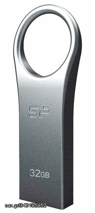 SILICON POWER USB Flash Drive Firma F80, 32GB, USB 2.0, ασημί