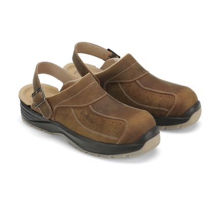 EUROROUTIER Πιστοποιημένα Παπούτσια Ασφαλείας Εργασίας σε στυλ Σαμπό Premium Tucson από την Euroroutier σε μέγεθος EU42/UK8 σε Καφέ Χρώμα και Λουράκι Αστραγάλου L.ERPTBR42